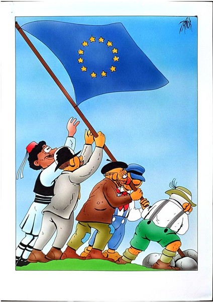 Patrick Heymansi 29X21CM Orijinal Karikatür Tablo modelleri