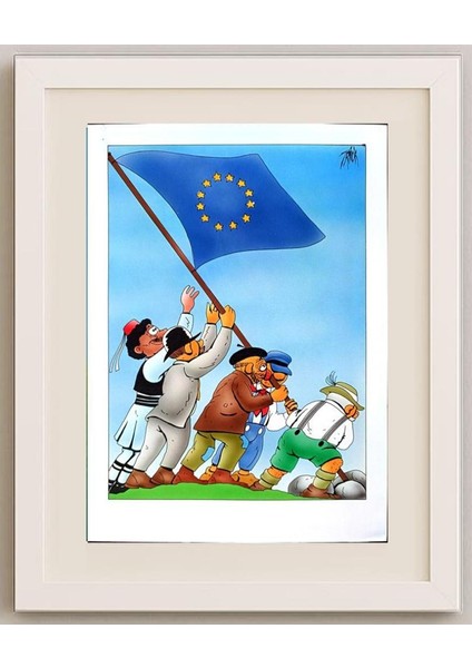 Patrick Heymansi 29X21CM Orijinal Karikatür Tablo fırsatları