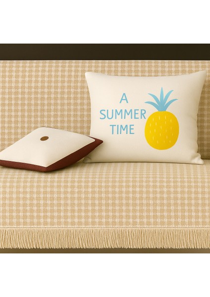 Pamuklu Dokulu Ekru Koltuk Şalı 170X220 cm – Saçaklı Tv Battaniyesi & Dekoratif Koltuk Örtüsü fiyatları