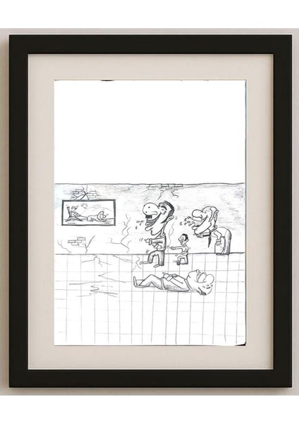 Vahid Abed 43X30CM Orijinal Karikatür Tablo