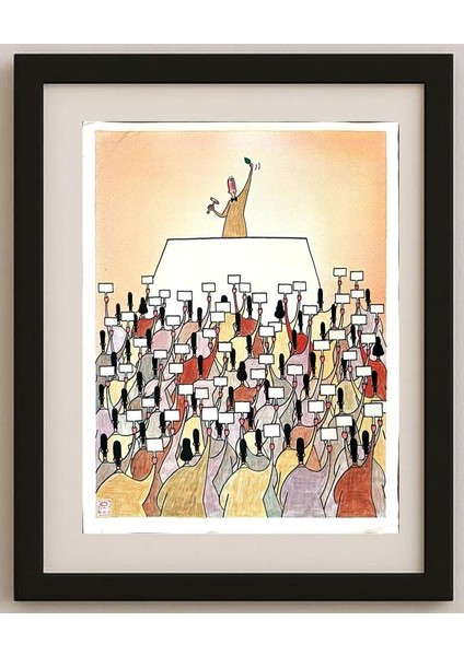 Yu Xian Yao 35X25CM Orijinal Karikatür Tablo