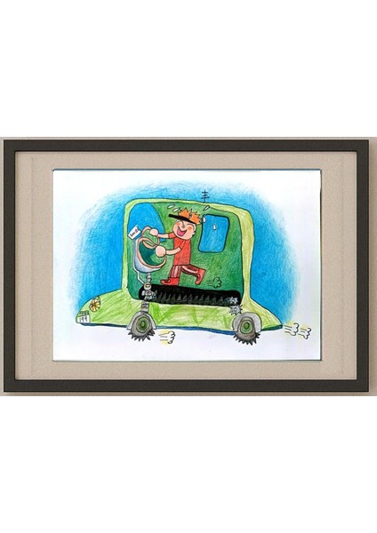 Zhang A He 29X21CM Orijinal Karikatür Tablo