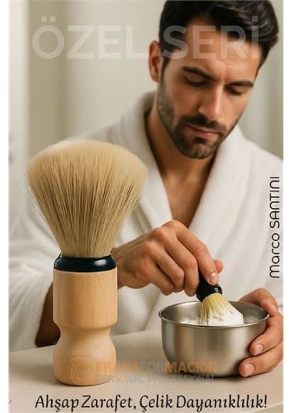 Klasik Tıraş Seti – Ahşap Saplı Fırça & 304 Paslanmaz Çelik Tıraş Tası fiyatları