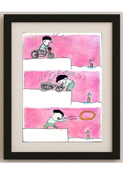 Yuan Yilin 29X21CM Orijinal Karikatür Tablo