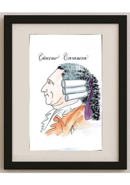 Frantisek Kratochvil 43X30CM Orijinal Karikatür Tablo