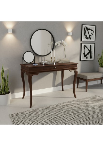 100 cm Masif Rustik Koyu Ceviz Dresuar