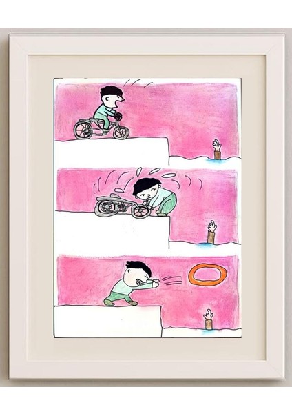 Yuan Yilin 29X21CM Orijinal Karikatür Tablo fırsatları