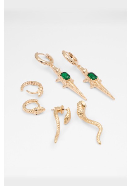 Reptillia Kadın Küpe - Yeşil