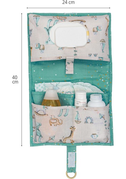 Bebek Alt Açma Çantası - Portatif Katlanabilir Çok Bölmeli Bakım Çantası (Mavi) fırsatları