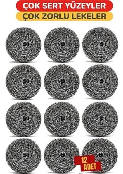 Çelik Bulaşık Ovalama Teli 12 Adet