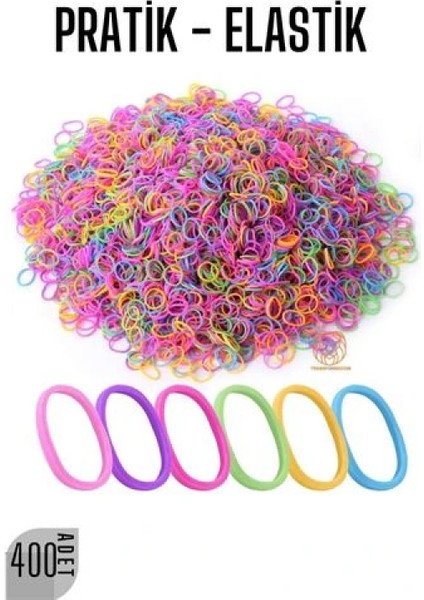 Pratik Saç Lastik Toka 400 ADET RENKLİ