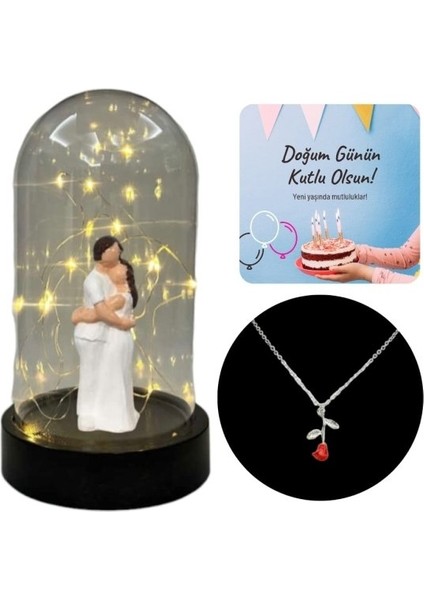 Fanus Teraryum Sarılan Çift Kolye Hediyeli fiyatları