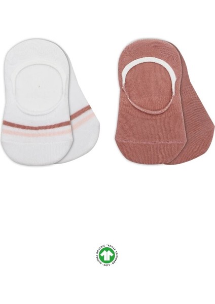 Eğitici Oyuncak Bistyle 2'li Penye Babet Silikon Çemberli Çorap 30102 Pudra Beyaz