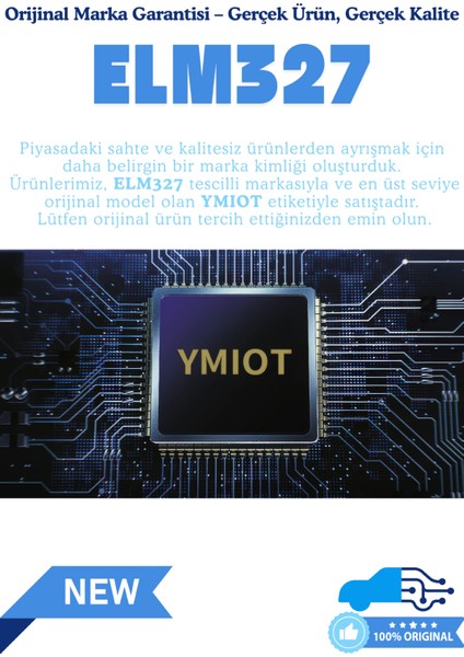 ELM327 V1.5 Bluetooth Türkçe Araç Arıza Tespit Cihazı OBD2 - Orijinal PIC18F25K80 Çift Çipli, IOS / Android / Windows Uyumlu