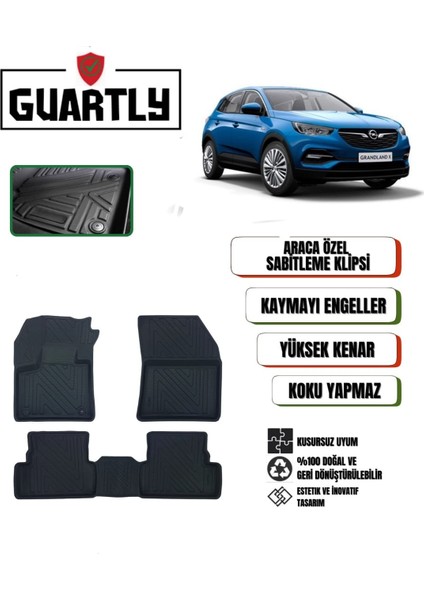 Opel Grandlan x 2017-2021 Uyumlu Araca Özel Premium 4d Havuzlu Paspas Takımı