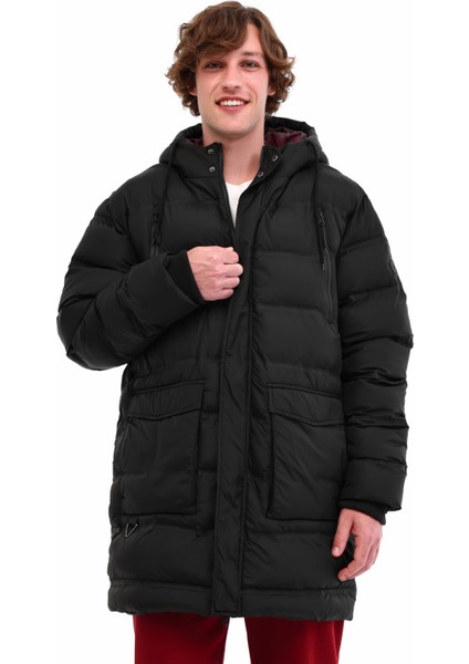 ml 3W22-OUT-M-05-CQ 5pr Siyah Erkek Uzun Kaban