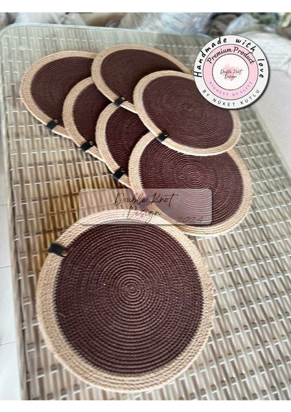 6 Adet Amerikan Servis Supla Tress Jüt Hediyelik Sunum Davet Masa Düzeni fiyatları