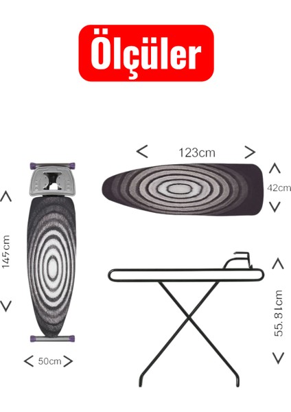 Ütü Masası: Kaymaz Ayaklı, Geniş ve Konforlu Ütüleme Alanı, Maksimum Buhar Geçişkenliğiyle Pratik ve Ergonomik Tasarım. indirimleri