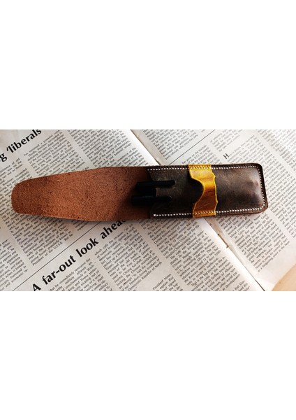 Hakiki Deri El Emeği Özel Kalemleriniz Için Kalemlik Kalem Kutu 27 x 6 cm NLU38 modelleri