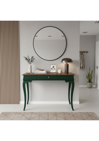 120 cm Masif Rustik Yeşil Ceviz Dresuar