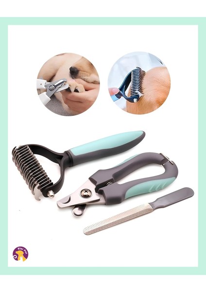 3'lü Kedi Köpek Bakım Seti - Kıtık Açıcı Tarak, Tırnak Makası ve Törpü ile Komple Bakım indirimleri