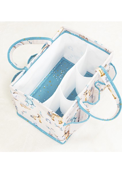 Taşınabilir Bebek Bakım Organizeri Çanta Şeklinde Desenli 10 Bölmeli (Mavi) modelleri