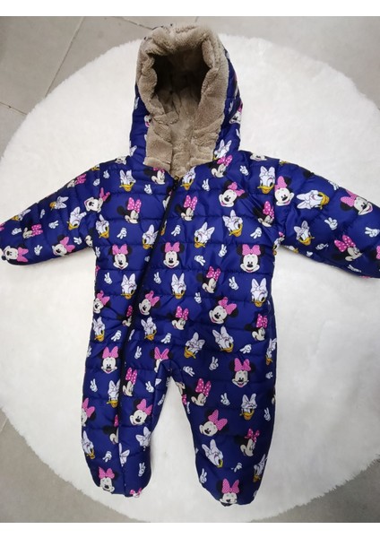 Sevimli Minnie Mouse Kız Çocuk Fermuarlı Welsoft Kozmonot Tulum fiyatları