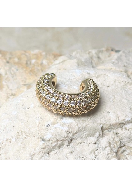 Vıp Zirkon Gold Earcuff modelleri