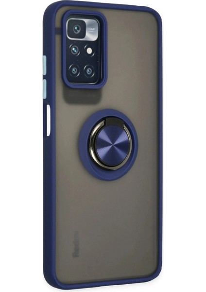 Xiaomi Redmi 10 2022 Kılıf Montreal Yüzüklü Silikon Kapak - Lacivert fiyatları