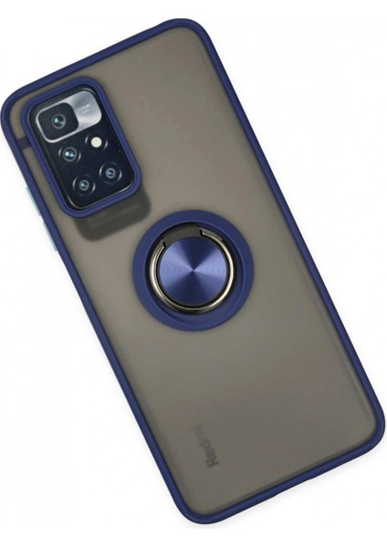 Xiaomi Redmi 10 2022 Kılıf Montreal Yüzüklü Silikon Kapak - Lacivert modelleri