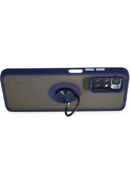 Xiaomi Redmi 10 2022 Kılıf Montreal Yüzüklü Silikon Kapak - Lacivert fırsatları