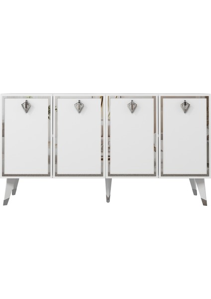 8212-32CT KB150 Konsol, Tv Ünitesi Beyaz-Gümüş fırsatları