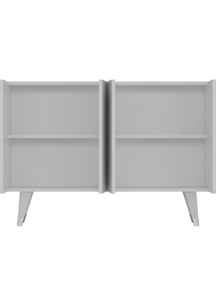 8212-32CT KB150 Konsol, Tv Ünitesi Beyaz-Gümüş