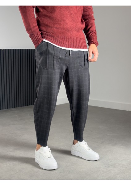 Cep Detaylı Ince Ekose Erkek Pantolon COC1198