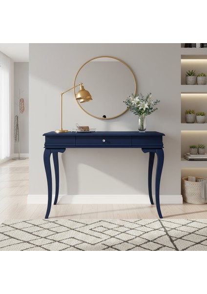 100 cm Masif Rustik Lacivert Dresuar