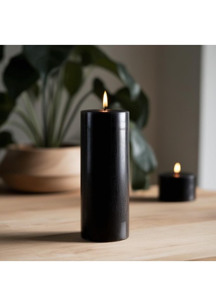 Soya Parafinli Kırmızı (1 Adet) 80 Saat Yanma Süreli Çap:10 cm Boy:10 Silindir Blok Mum Kırmızı