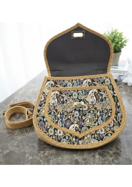 Otantik Mozaik Desen Kadife Kapak Kadın Çantası fiyatları