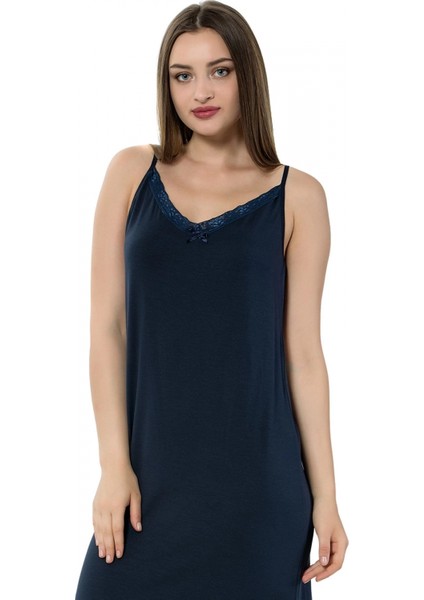 - Bayan Ip Askılı Uzun Gecelik Siyah modelleri