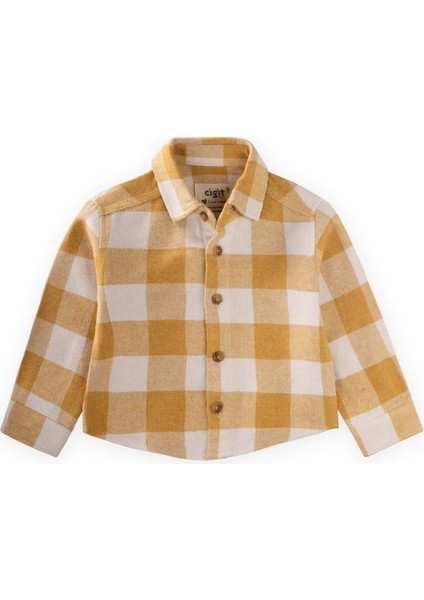 Oduncu Gömleği 1-9 Yaş Hardal Ekose