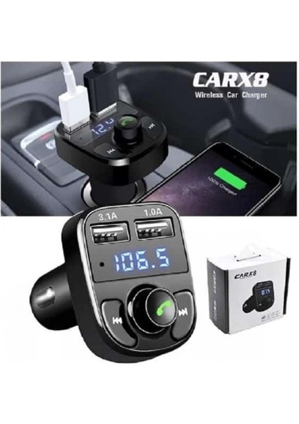 Carx8 Digital Ekran Bluetooth Araç Kiti Mp3 Fm Transmitter fiyatları