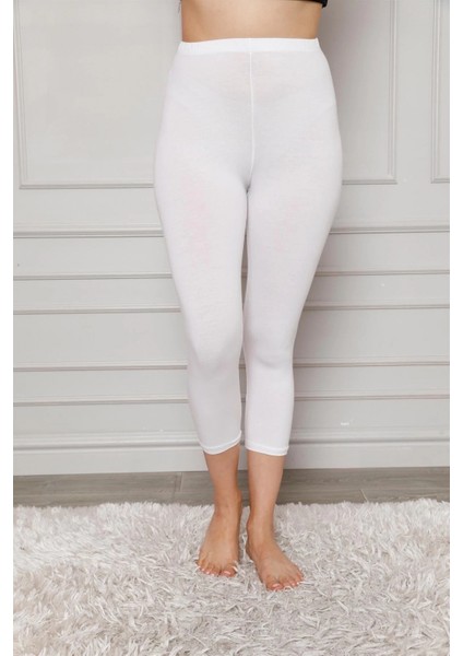 - Penye Likralı Diz Altı Tayt Beyaz fiyatları