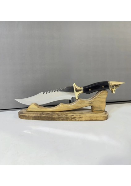 Denprestij Premium Pirinç Kurt Başlıklı Bıçak 2 (Kılıf Hediye)