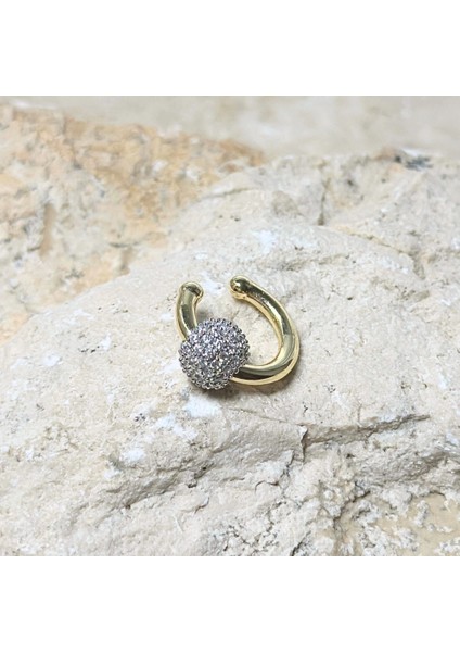 Yuvarlak Zirkon Toplu Earcuff