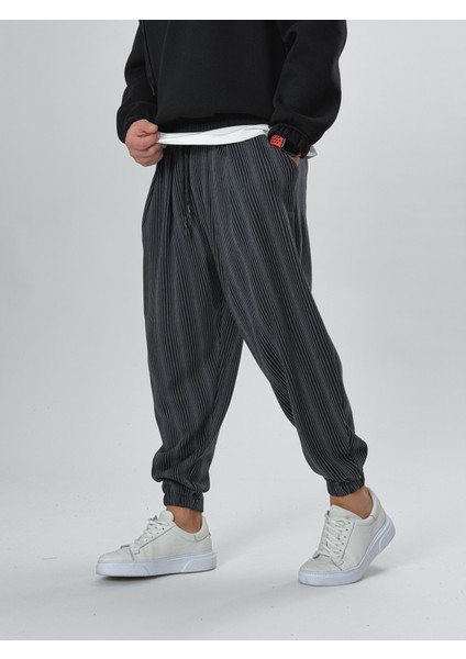 Ince Çizgili Pileli Erkek Yarım Şalvar COC2535