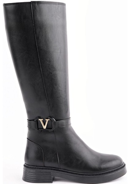 Date Kadın Siyah Toka Detaylı Çizme modelleri