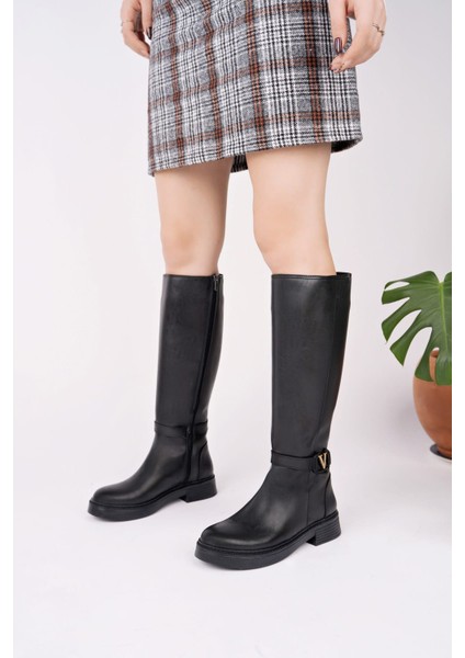 Date Kadın Siyah Toka Detaylı Çizme fırsatları