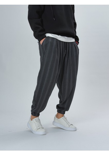 Ince Çizgili Pileli Erkek Yarım Şalvar COC2535 modelleri