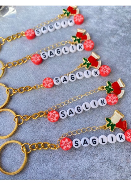 Yılbaşı Anahtarlık Sağlık 10 Adet modelleri