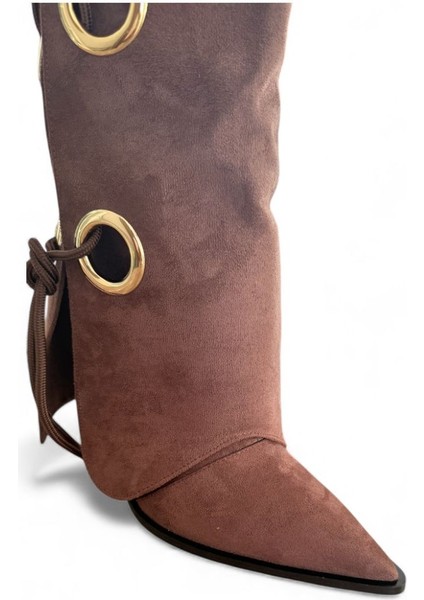 Zinnia Kahverengi Süet Kadın Çizme fiyatları