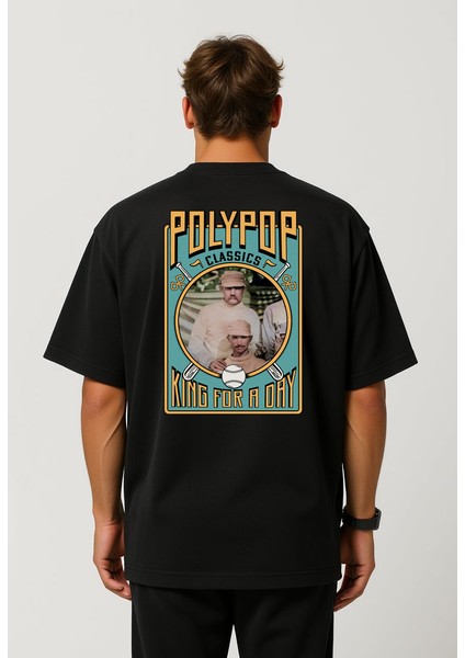 King For A Day Boxy Fit Siyah T-Shirt